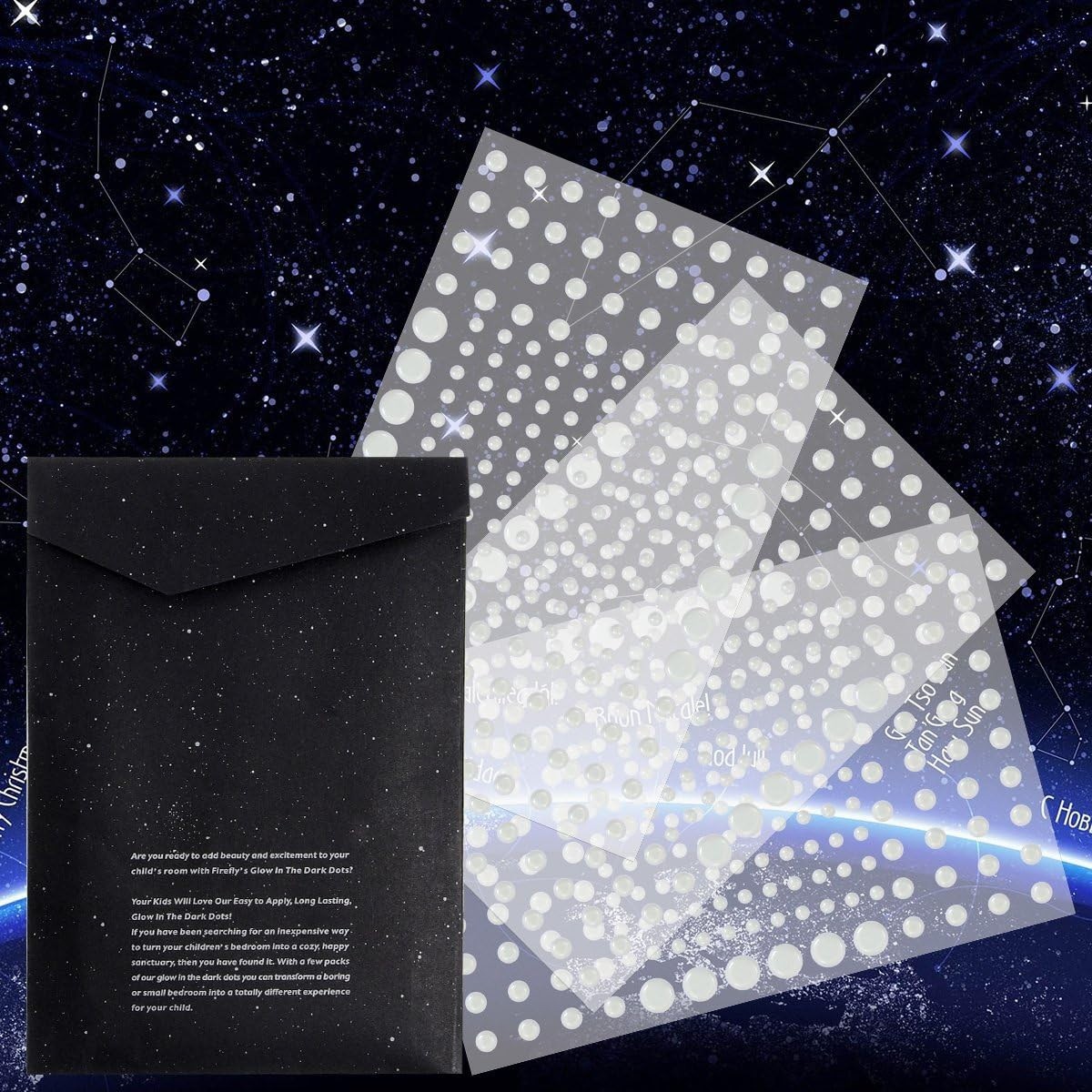 Realistic 3D Domed Glow in The Dark Stars,606 Dots for Starry Sky, Home Decor…
