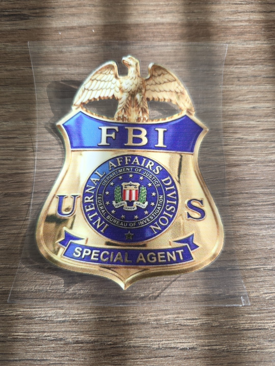FBI Internal Affairs Badge UV DTF Decal Sticker Waterproof Made In USA
