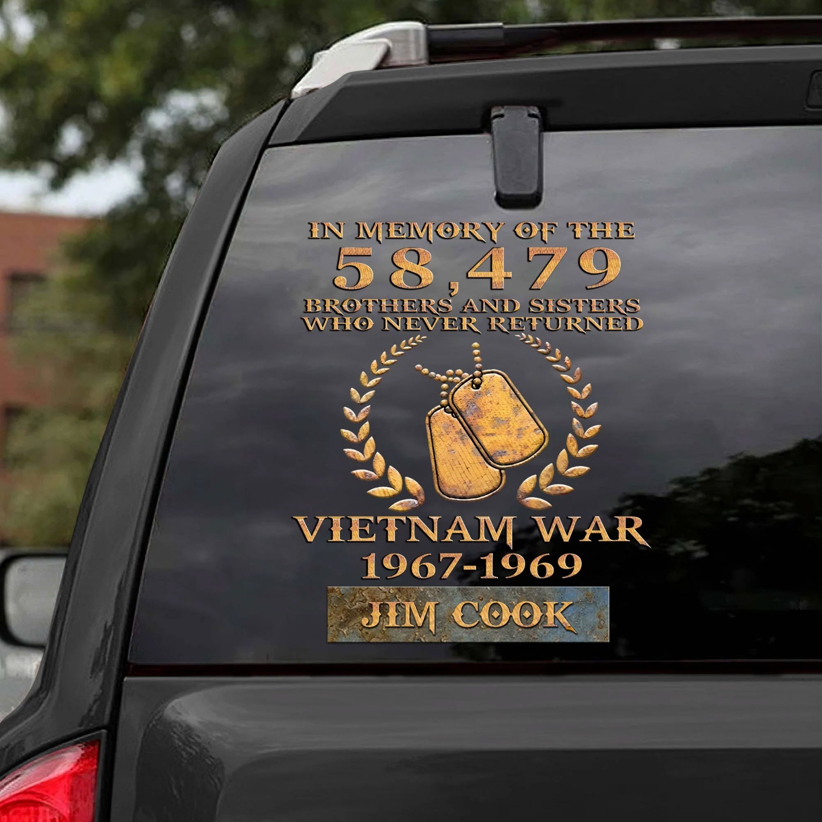 Personalized Vietnam Veteran Car Sticker Proud Military Window Decal Vinyl Decor