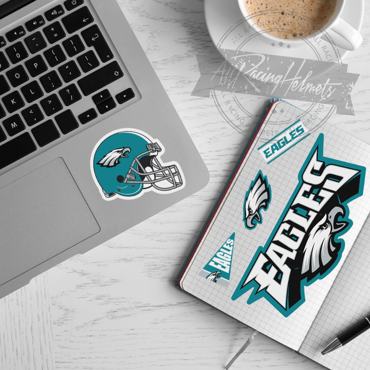 Philadelphia Eagles NFL Football A4 High Quality Printed Vinyl Decal Sticker Set