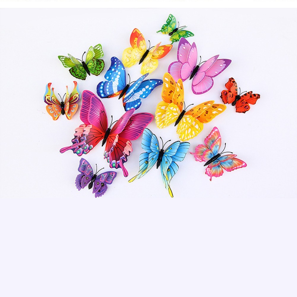Indoor Decoration 3D Butterfly Wall Sticker Easy Application Intricate Details