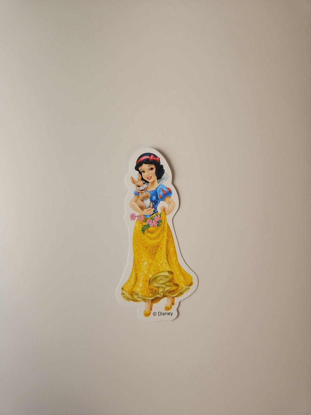 Snow White In A Gold Dress Laptop Sticker / Classic Disney Character Decal