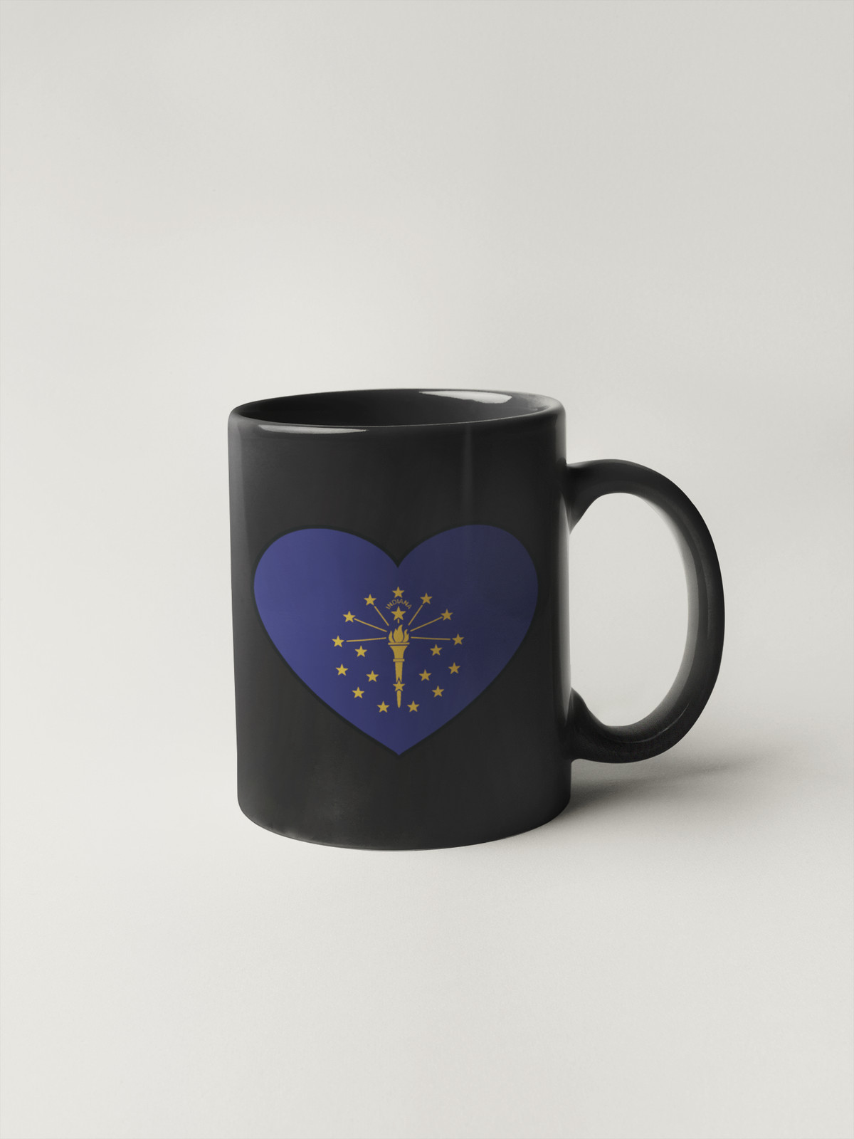 State of Indiana Flag Heart Sticker Decal USA Indiana State