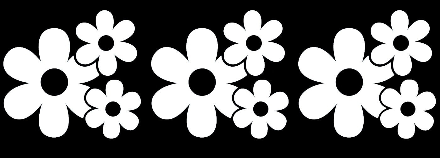 Daisy Hippie Flowers Vinyl Decals Vehicle Window Tumblers Any Flat Surface