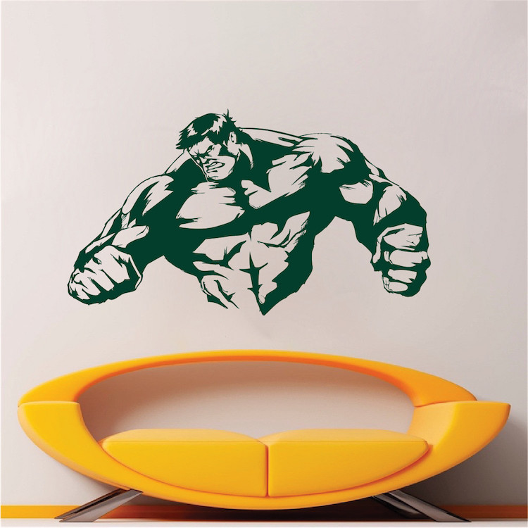 Hulk Wall Decal Marvel Avengers Wall Mural Vinyl Removable Superhero Design, s92