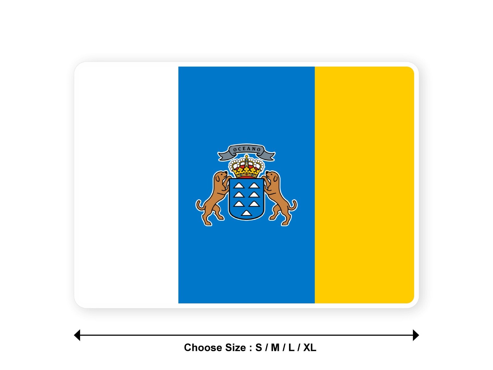 Sticker flag SPAIN CANARY ISLANDS spanish autonomous community decal