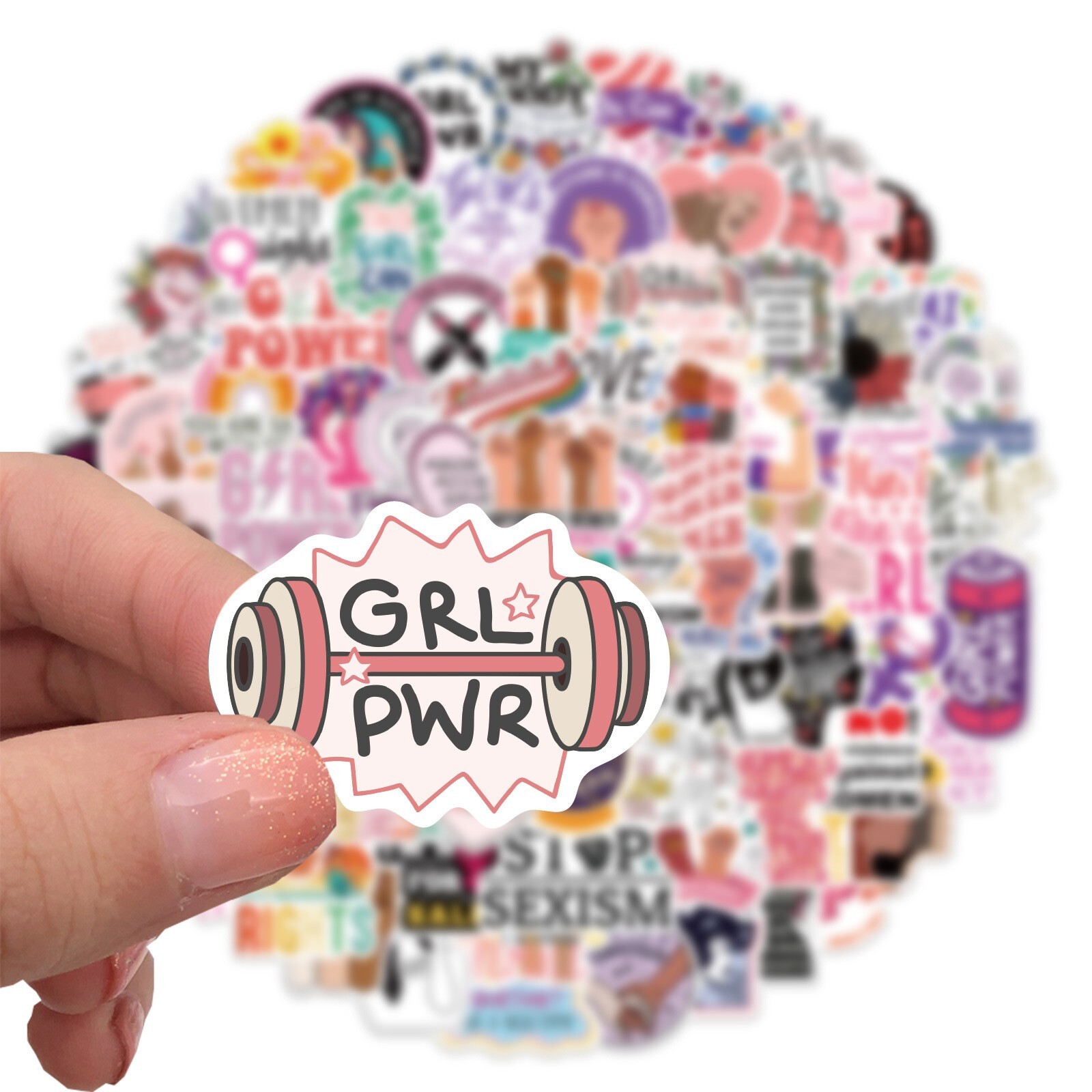 100pcs Feminist Stickers, Pride Queer LGBTQ Feminism GIRL POWER Equality, 183
