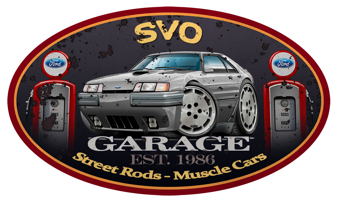1986 Ford SVO Mustang Garage Sign Wall Art Graphic Sticker