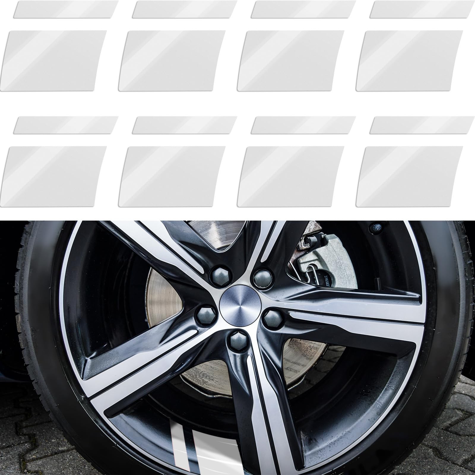 8 Pcs Wheel Rim Decal Stripes Car Decals for 18-21 Inch Wheels Reflective Car…