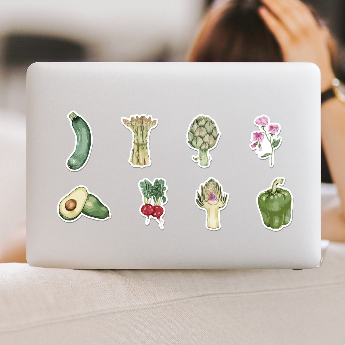50pcs Waterproof Vinyl Stickers Fruits Vegetables Luggage Phone Laptop Window