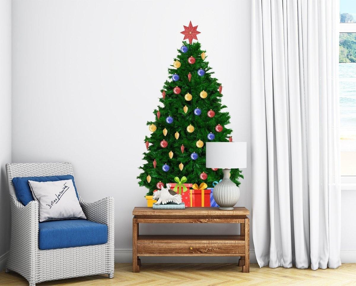 Christmas Pine Wall Decal – Festive Holiday Wall Sticker – Tree Design