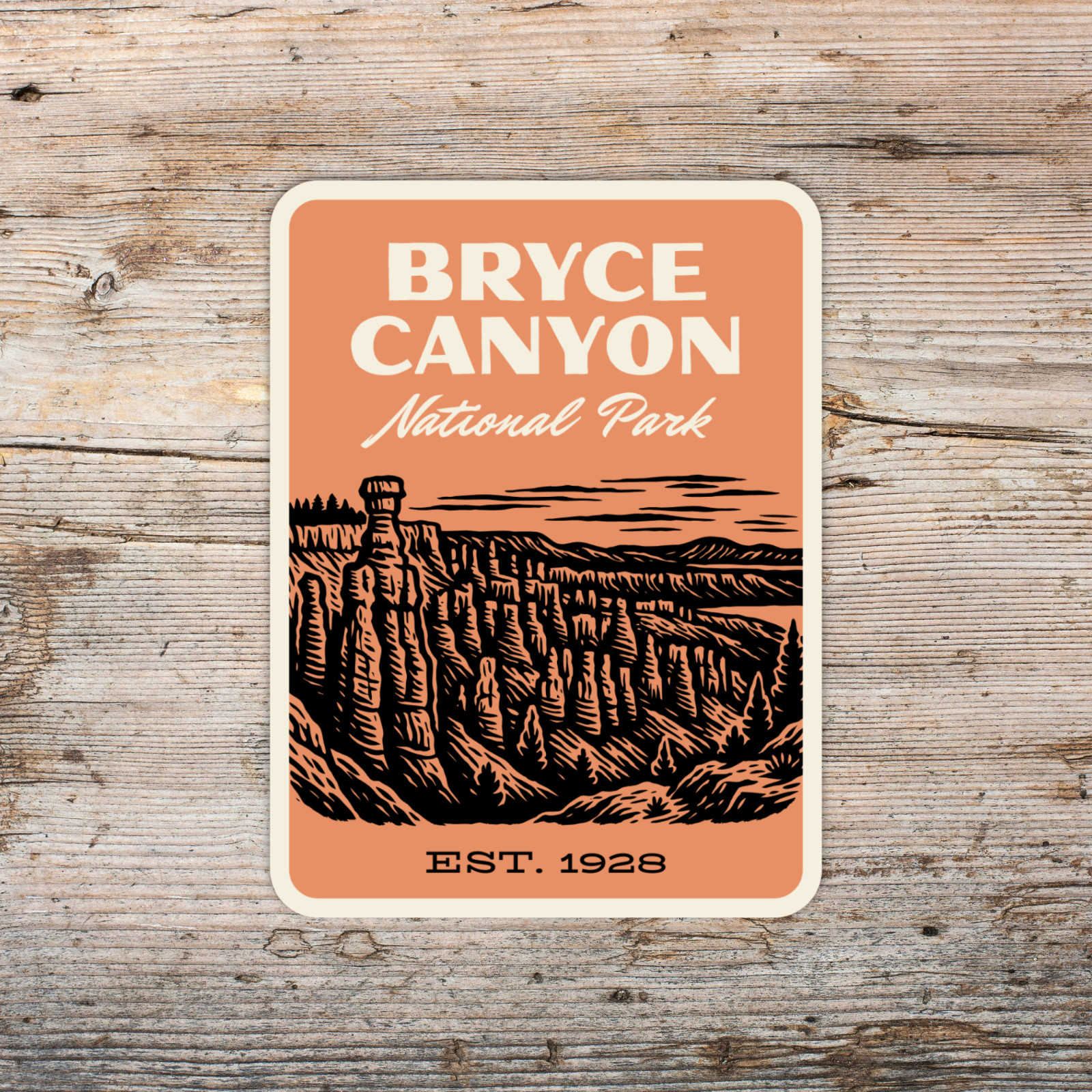 Bryce Canyon National Park Sticker Utah – Retro 1960s Style Decal