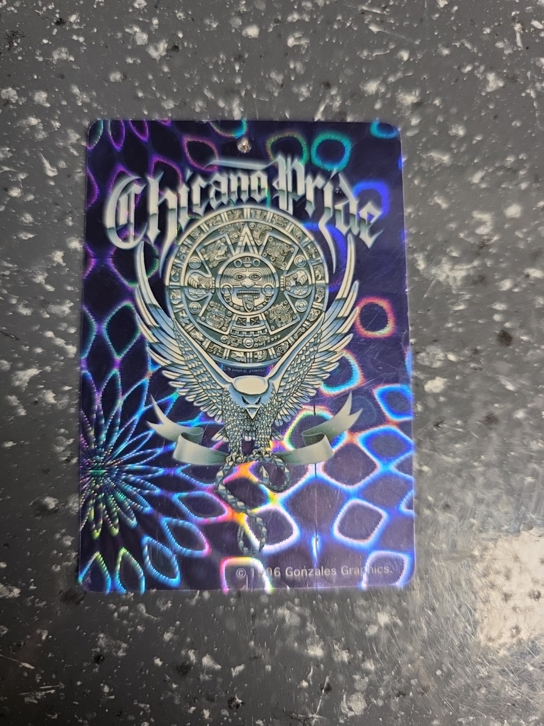 Chicano Pride Aztec Eagle Sticker 1999 Gonzales Graphics from Vending Machine