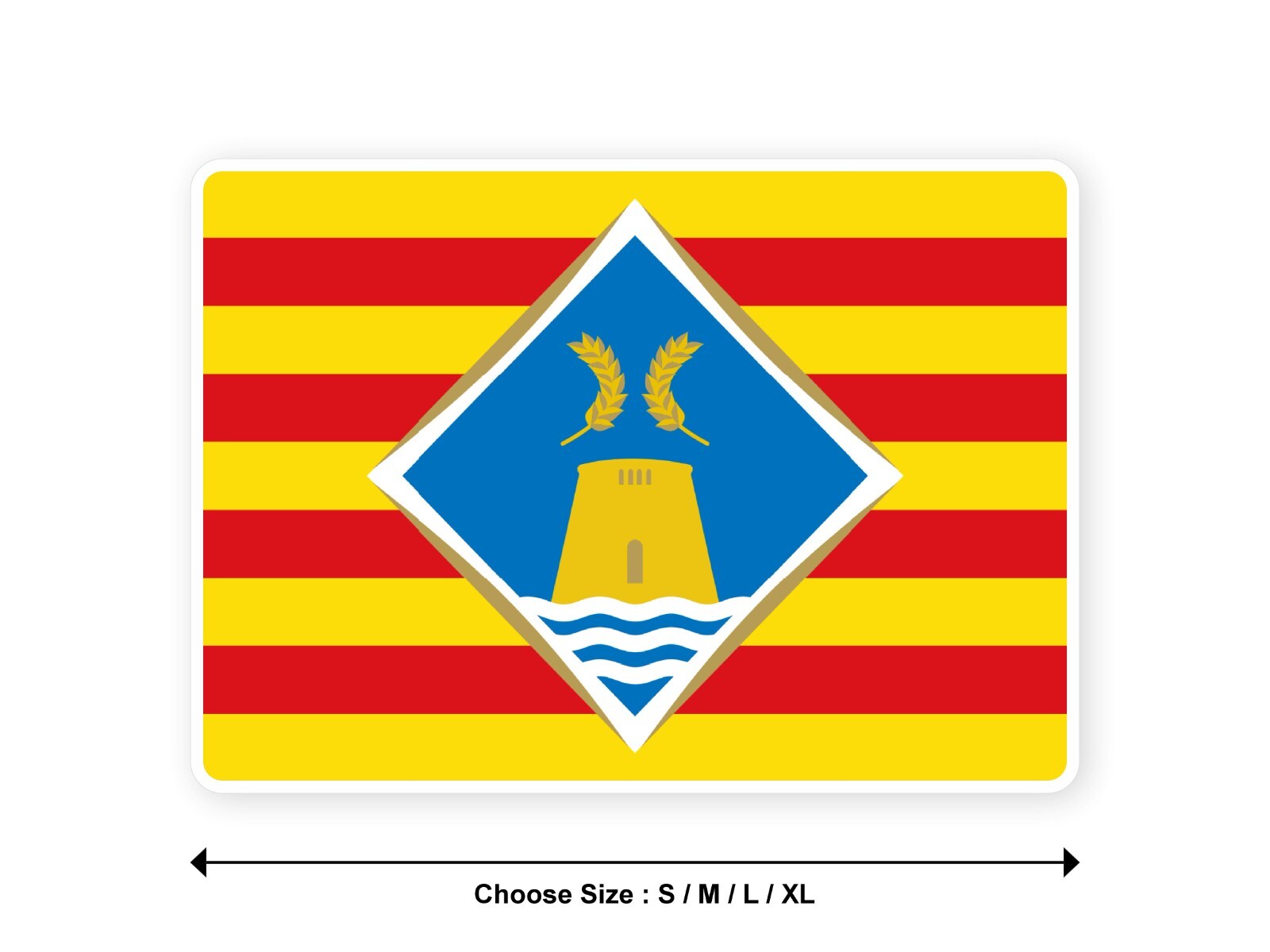 Sticker flag SPAIN FORMENTERA balearic spanish autonomous community decal