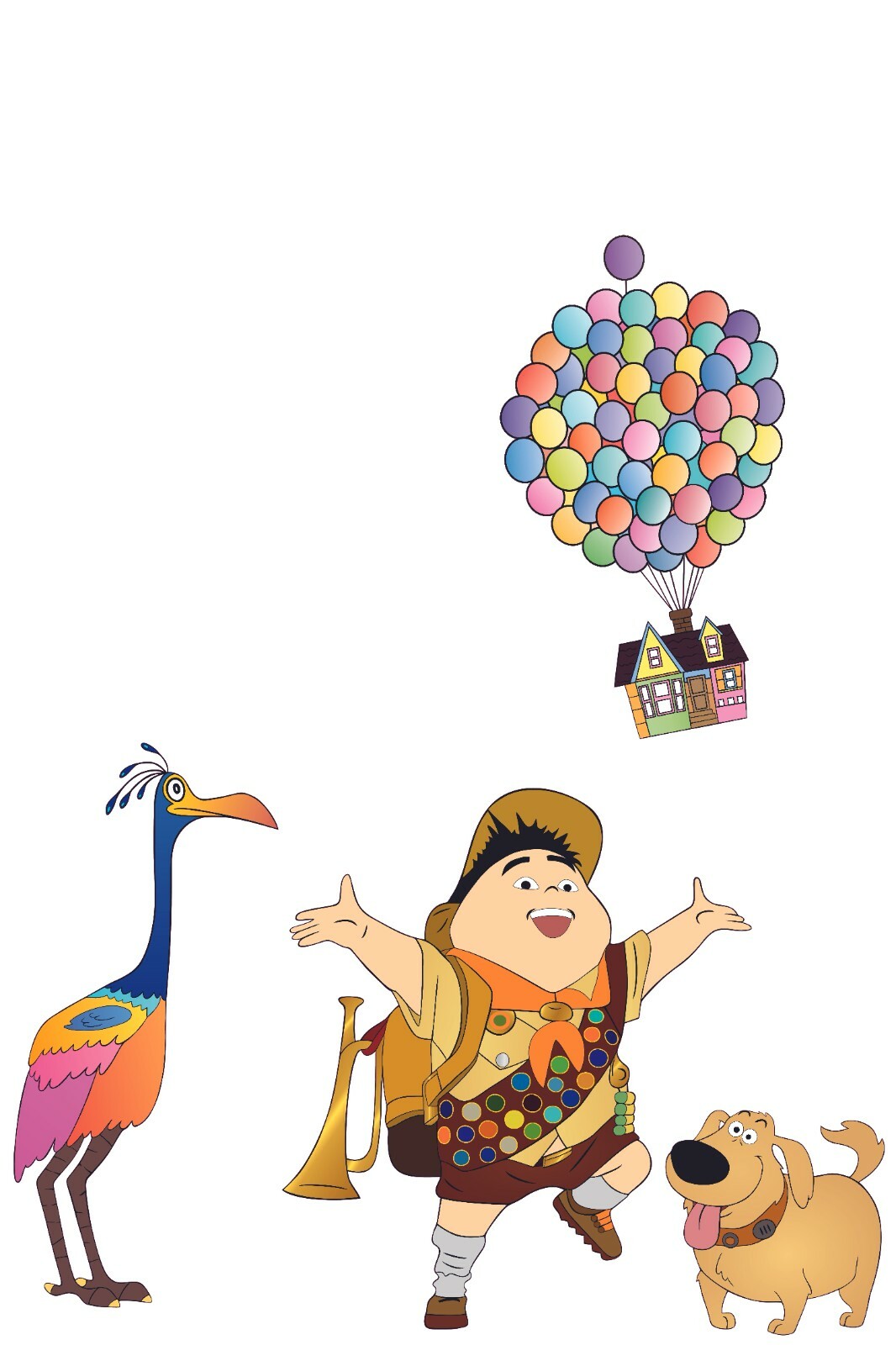 Russell Dug & Kevin Decor Up Movie Character Vinyl Home Bedroom Wall Decal 20×24