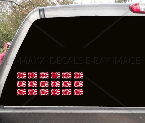 WW 2 Japanese Rising Sun Flag Fighter Bomber Kill Markings Printed Vinyl Sticker