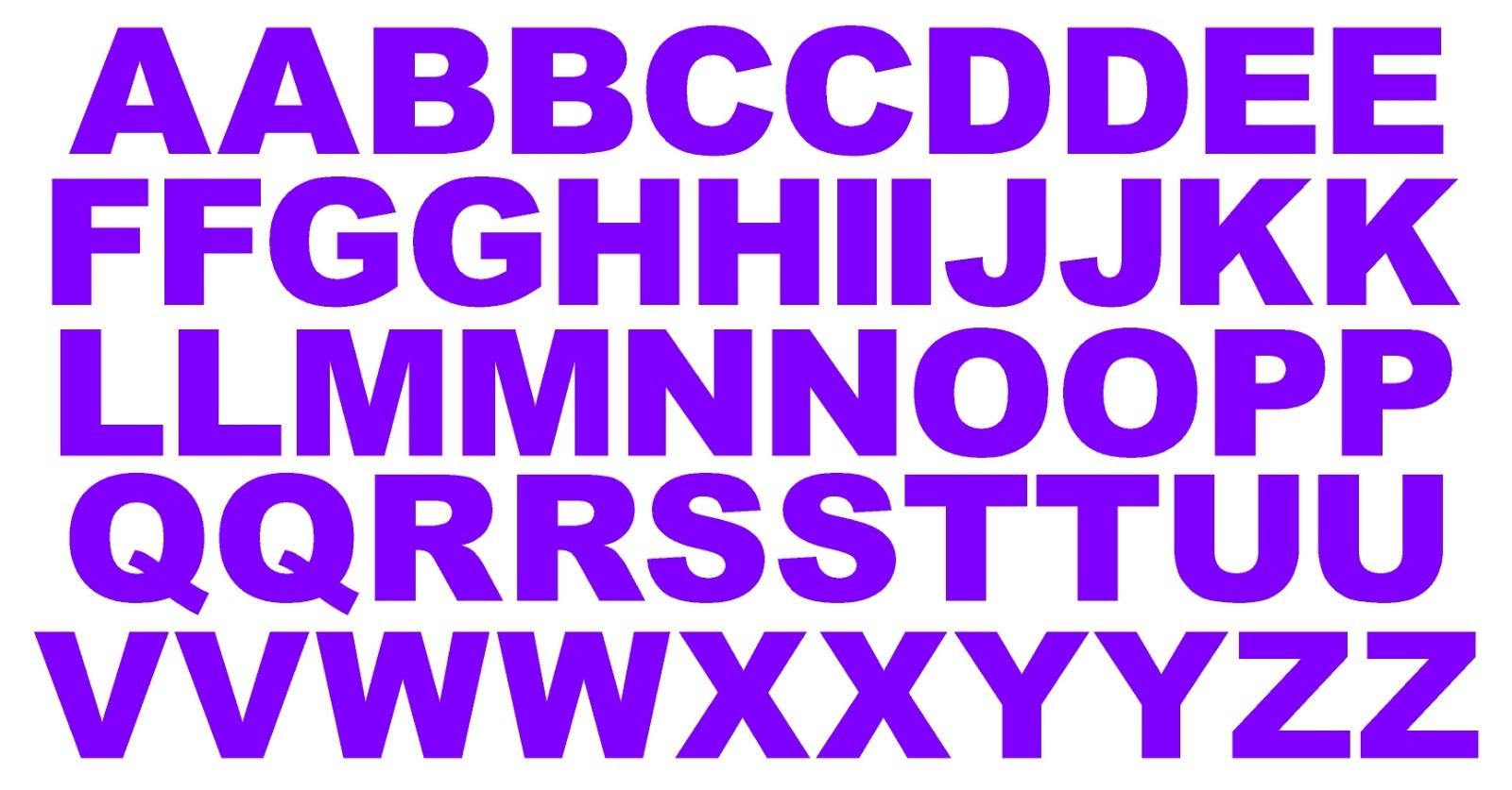 A B C Lettering Alphabet Die Cut Vinyl Decals Waterproof Many Colors and Sizes
