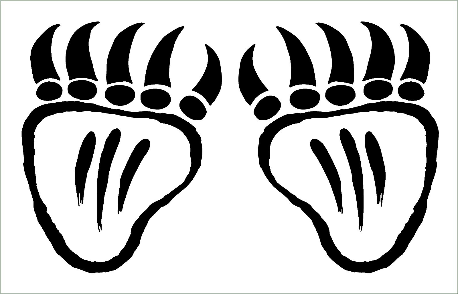 Bear Paws Decal Southwestern Tracks vinyl car window sticker mirrored image