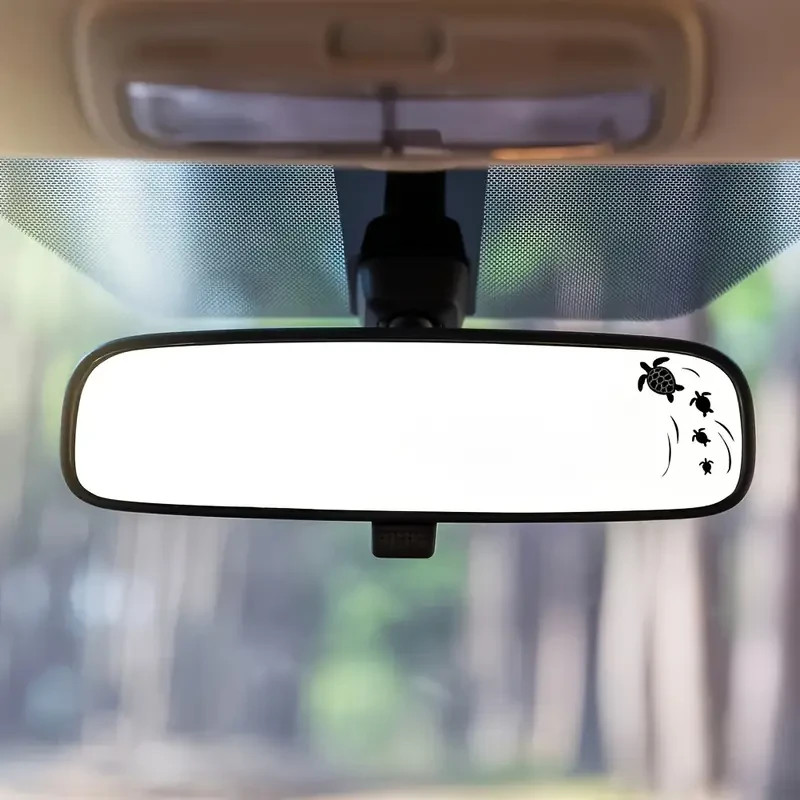 Sea Turtle Swimming cute Vinyl decal Ocean-Themed Car Rearview Mirror