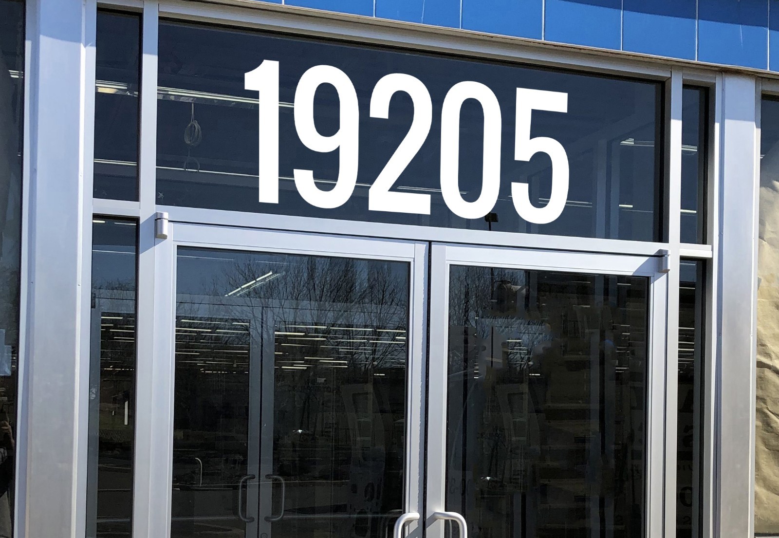 Large Storefront Address Numbers Vinyl Decal Window Oswald Font