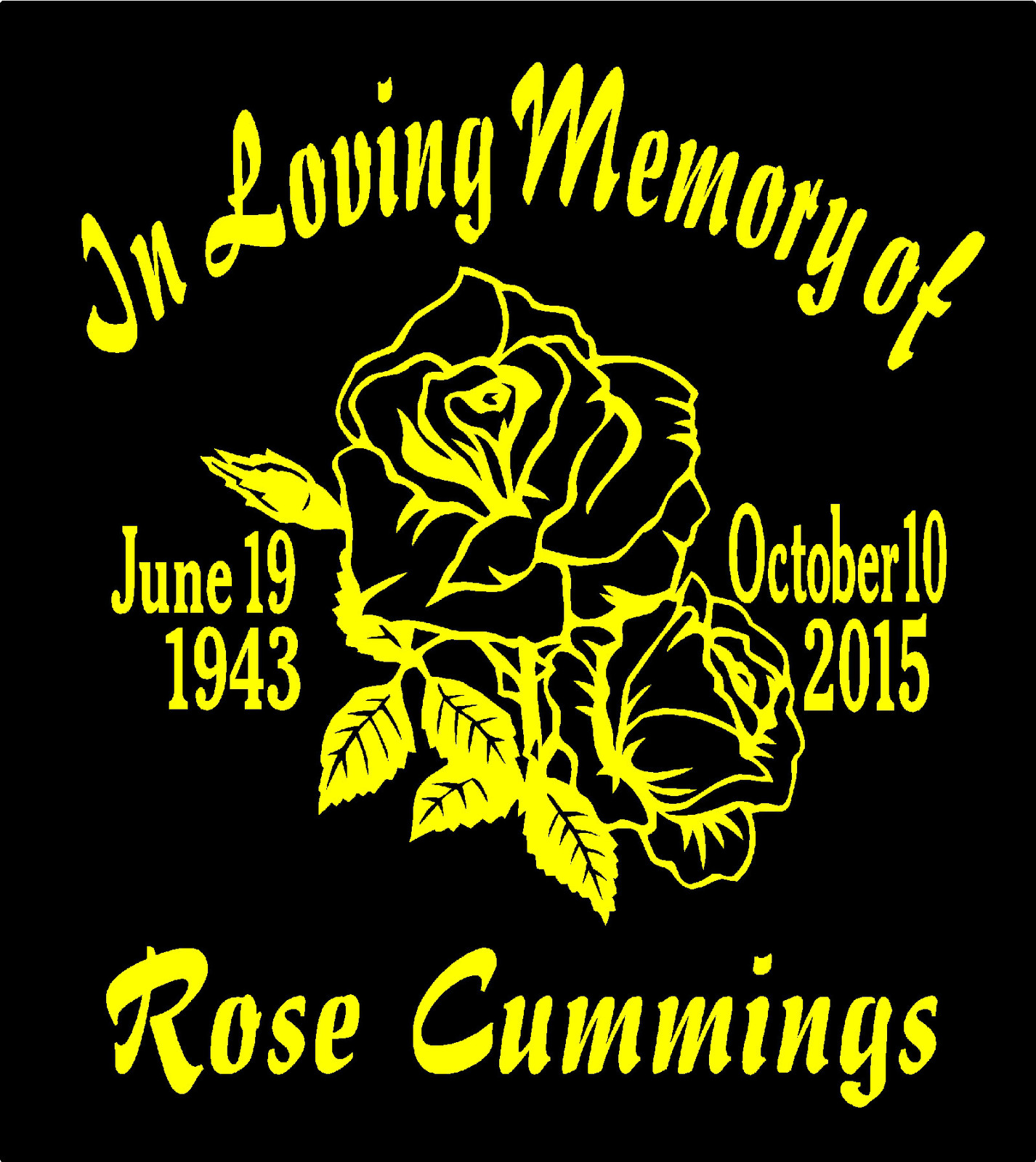 In Loving Memory Of Decal Rose Name Date Custom Car Window Vinyl Sticker