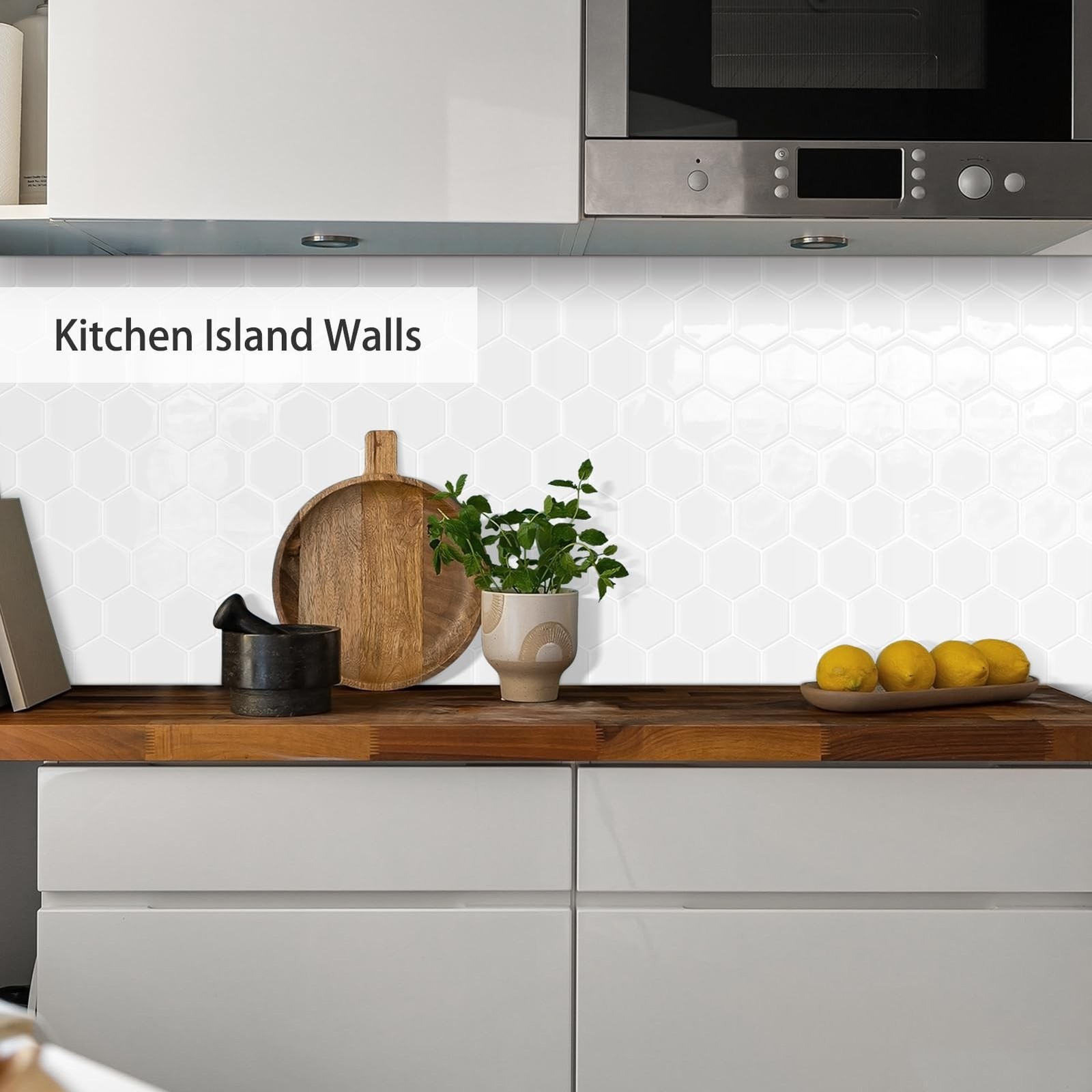10-Sheet Hexagon Peel and Stick Kitchen Backsplash Tiles,Honeycomb Waterproof…
