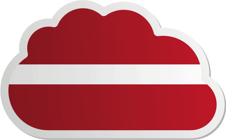 Latvia Cloud Car Bumper Sticker Decal