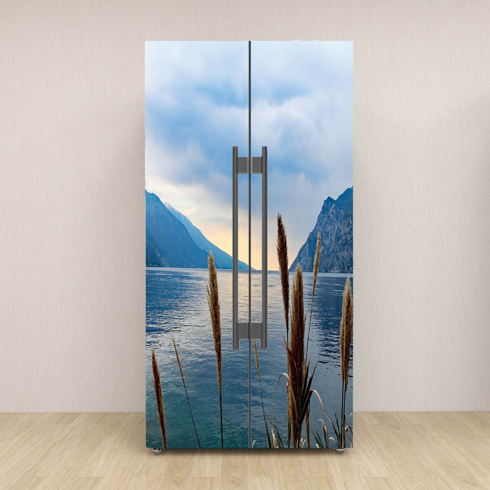 Nature Refrigerator Wrap, Peel and Stick Fridge Cover Decor