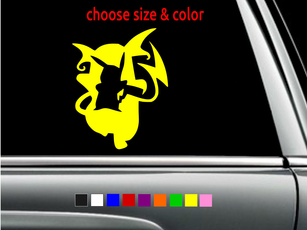POKEMON EVOLUTION Pikachu Anime Vinyl Decal Car Window Wall CHOOSE SIZE COLOR
