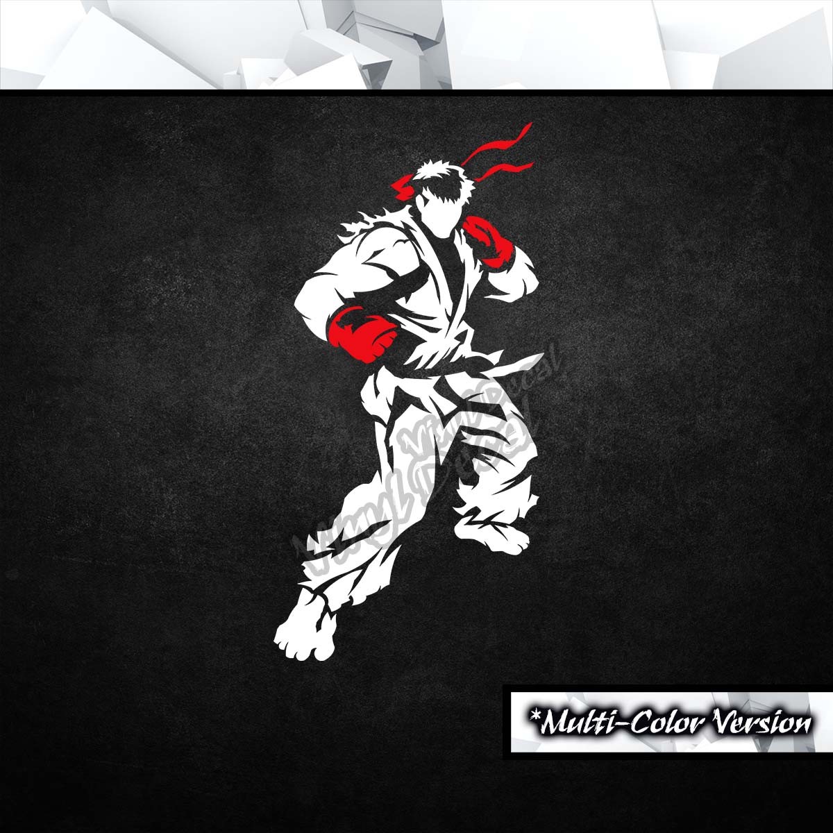 Ryu Street Fighter Vinyl Decal Sticker (Video Game Car Laptop PC Tower Decor)