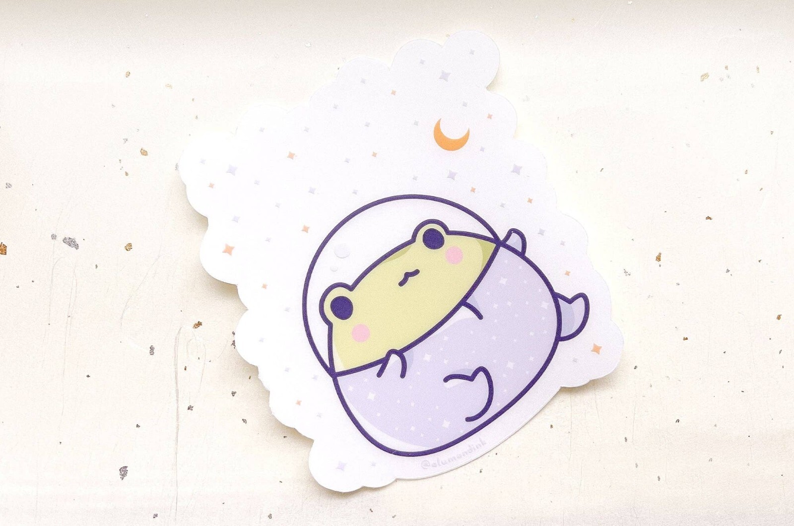 Gogo the Frog in Space Sticker – Clear Vinyl