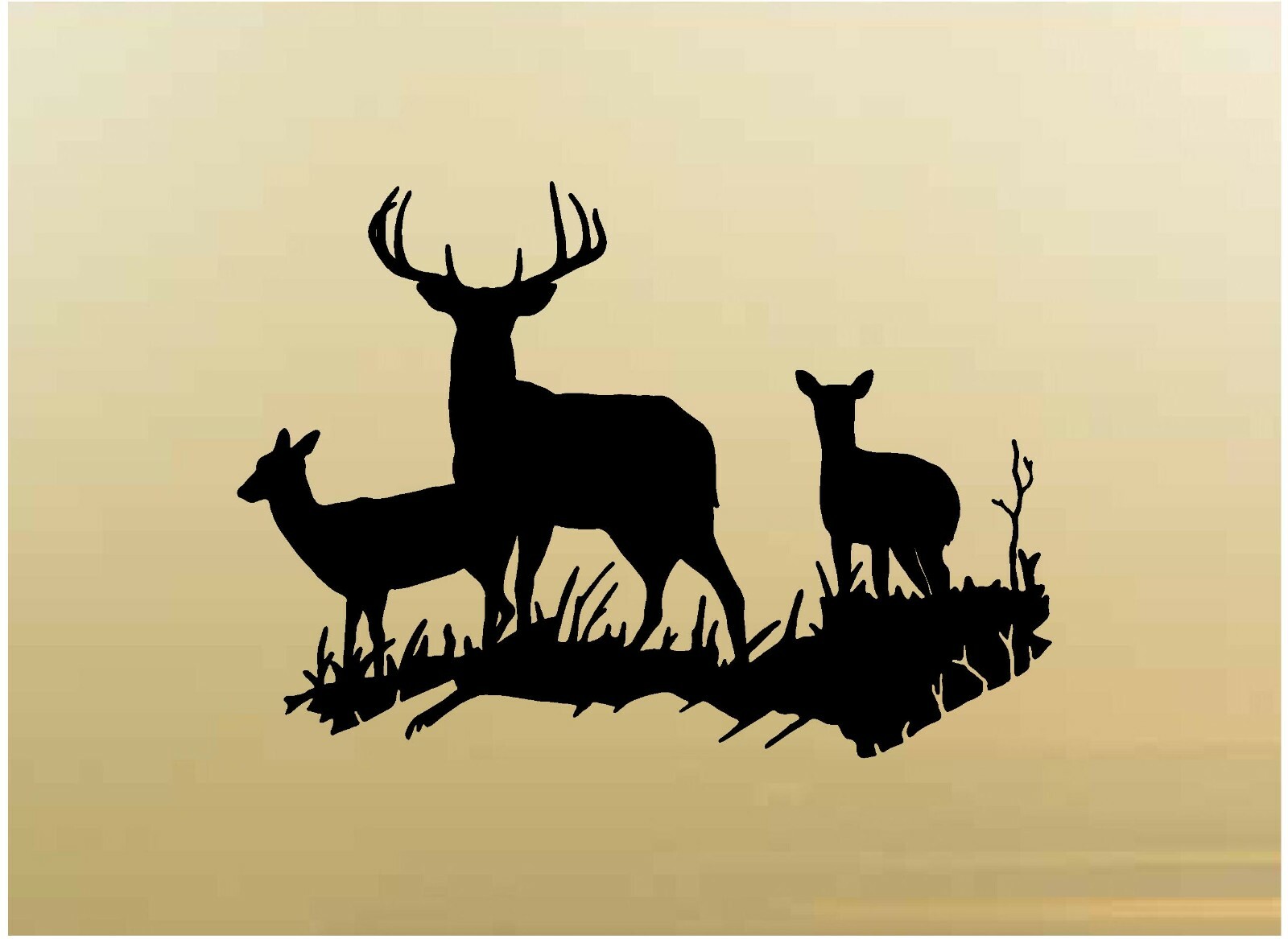 Deer Buck Family Hunting Wall Decals – Vinyl Stickers – Animal Mural – Man Cave