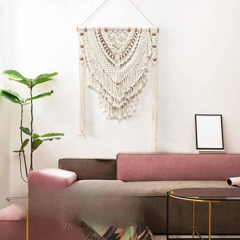 For Living Room Wall Hanging Tapestry Bohemian Cotton Polyester 60x75cm