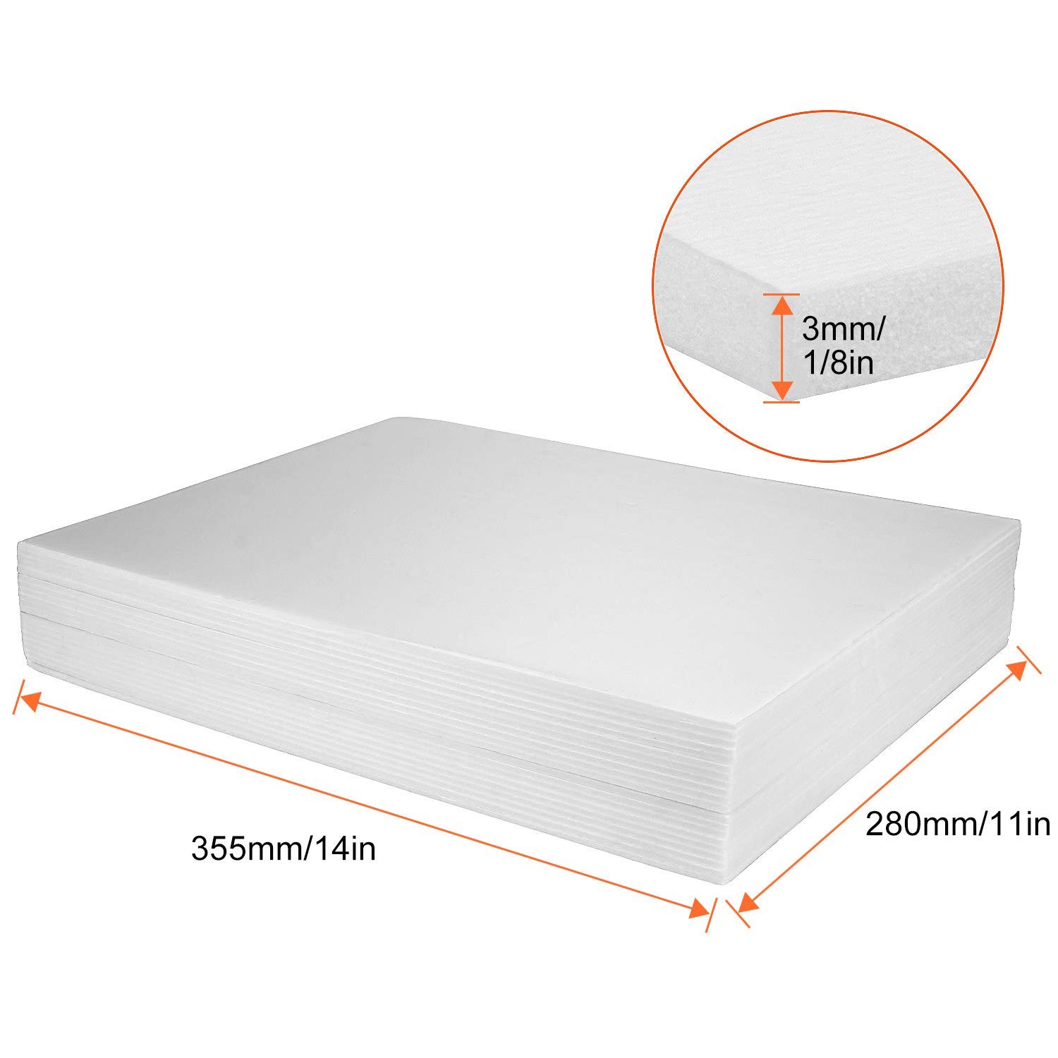 20Pack Foam Boards, 11"x14" Core Backing Board White, 1/8" Thickness…