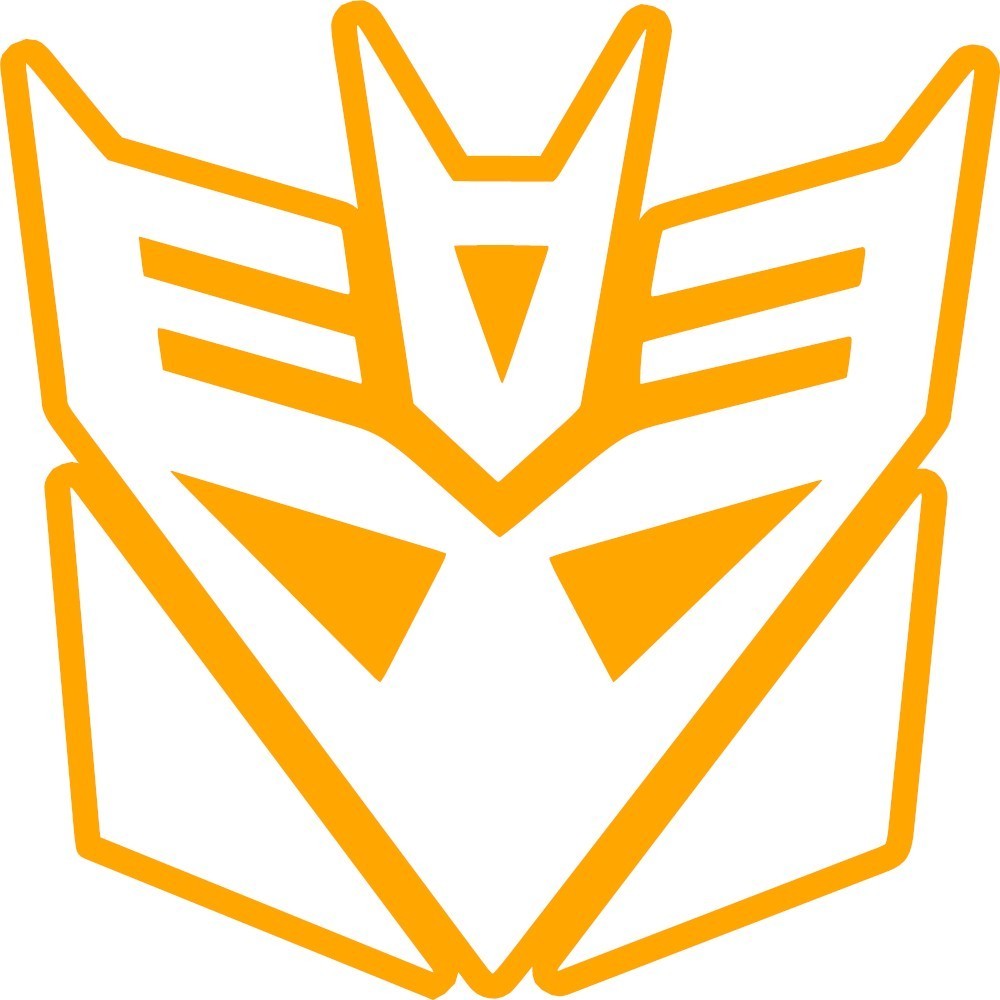 Outlined Transformers Decepticon Decal Vinyl Sticker laptop helmet window wall