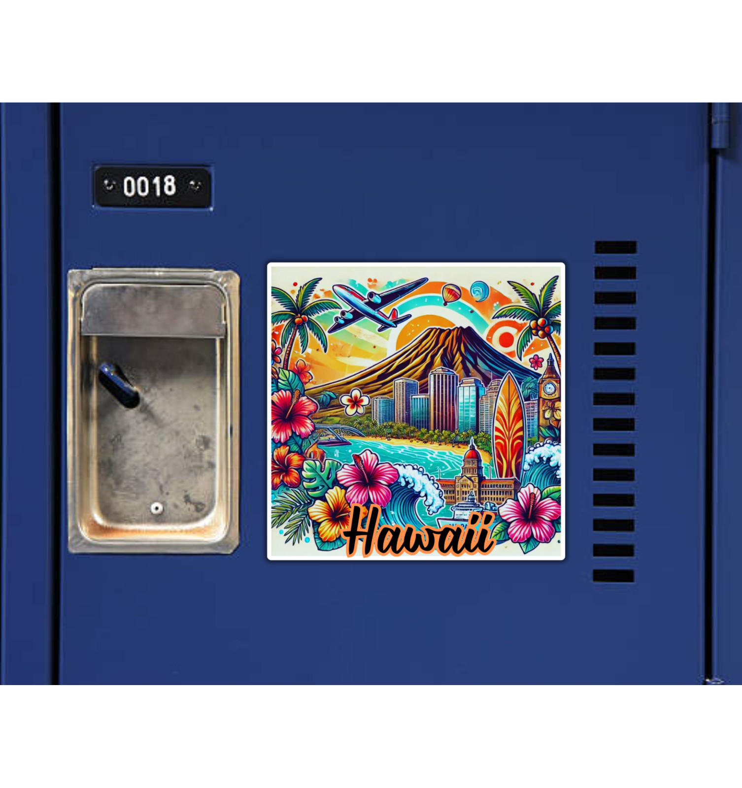 Hawaii Fridge Magnet or Laptop Sticker