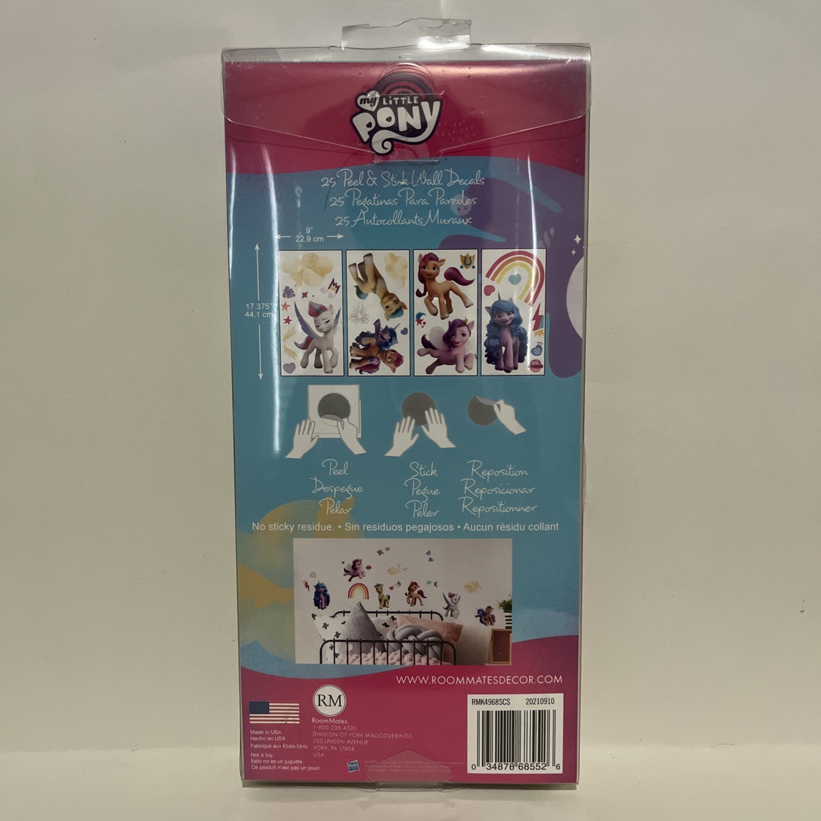 My Little Pony G5 Wall Decals Peel & Stick 25 Pieces