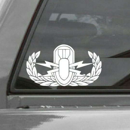 Basic Explosive Ordnance Disposal (EOD) Badge Vinyl Window Decal