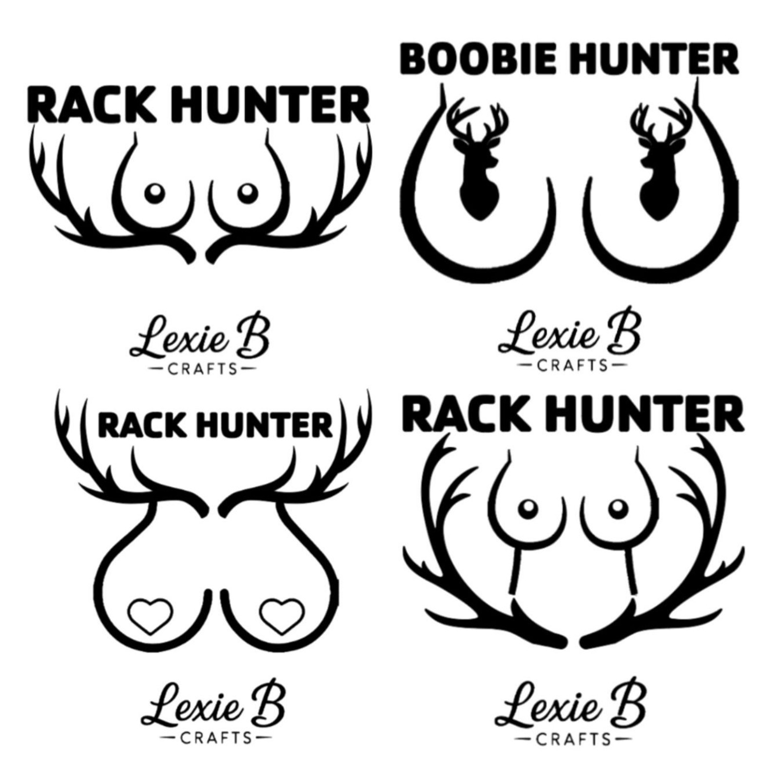 Rack Hunter Decals Hunting Adult Humor Stickers Toolbox Decal Cup Decal Computer