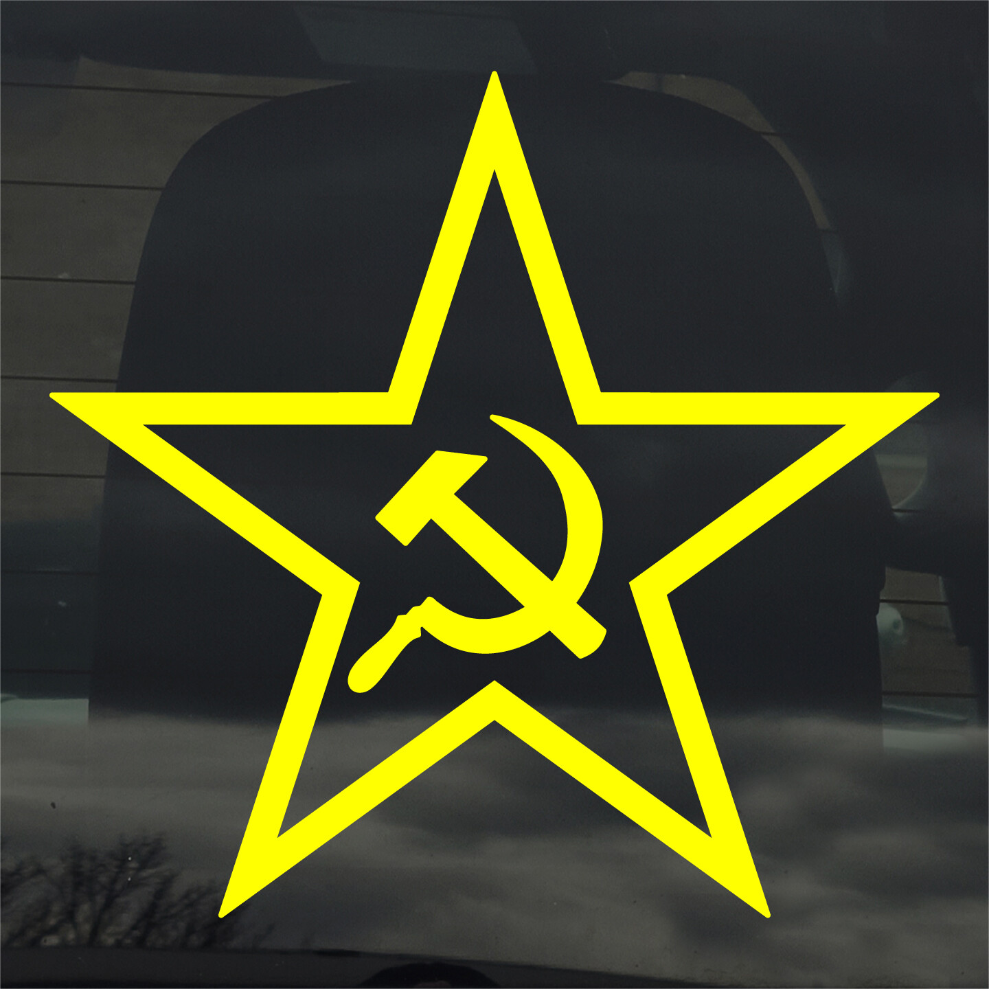 Star Hammer & Sickle Custom Vinyl Sticker Decal Russian Soviet Union USSR