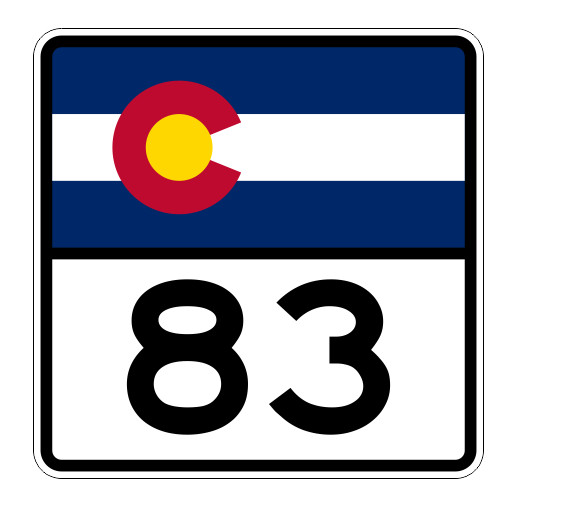 Colorado State Highway 83 Sticker Decal R1824 Highway Sign
