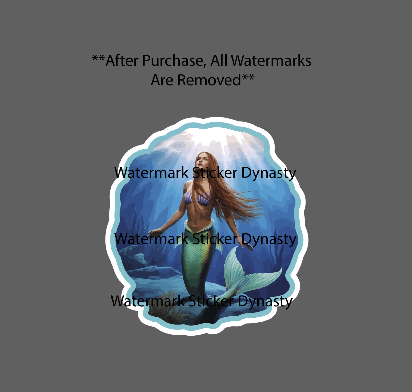 Mermaid Sticker Waterproof Decal Magical Fantasy Ocean Movie Book Gift NEW