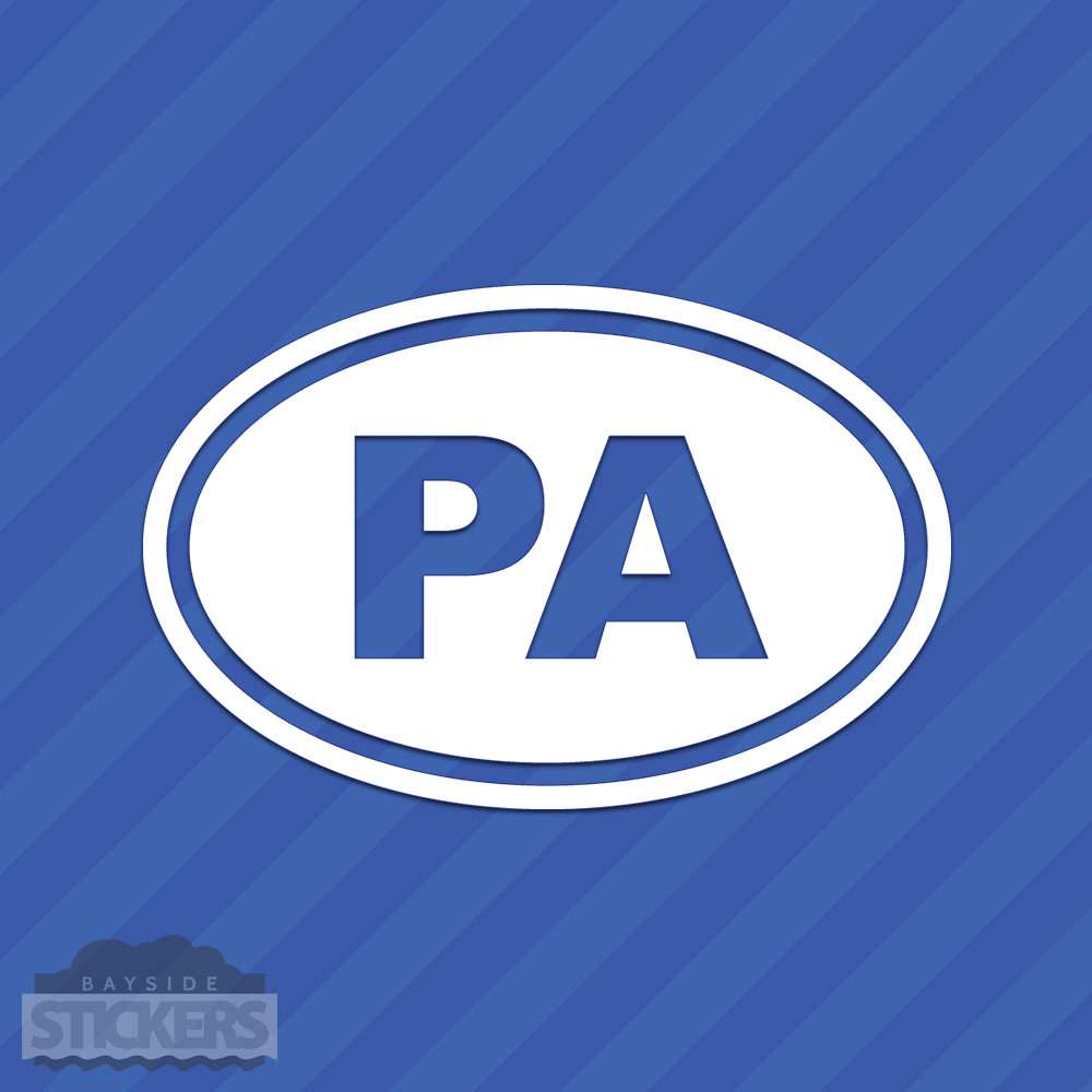 Pennsylvania PA Oval Vinyl Decal Sticker