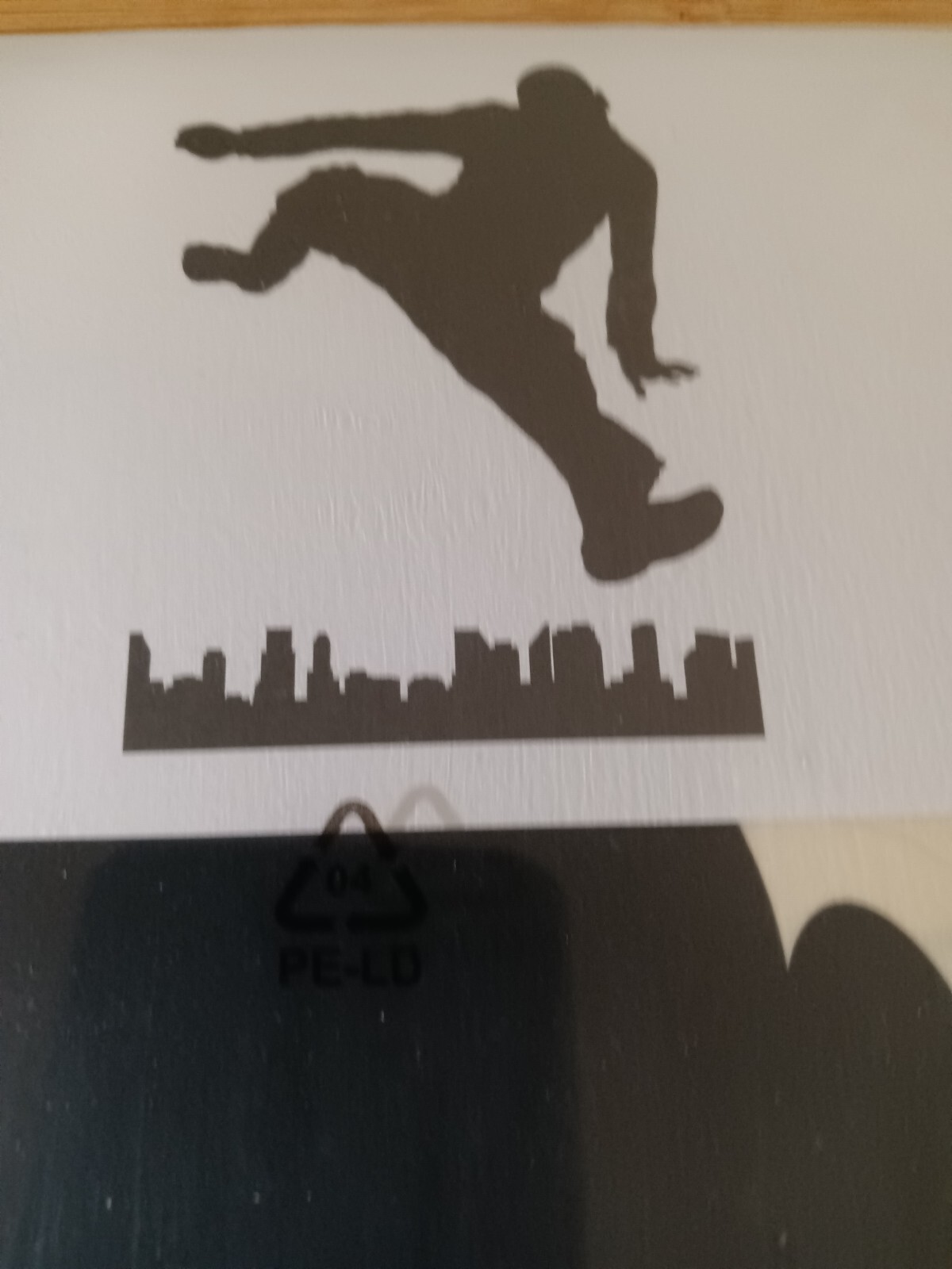 IKEA 2012 Mala Wall Decal-Urban Skyline w/Man Jumping Over-Gr8 4 Teen Room! MIOP