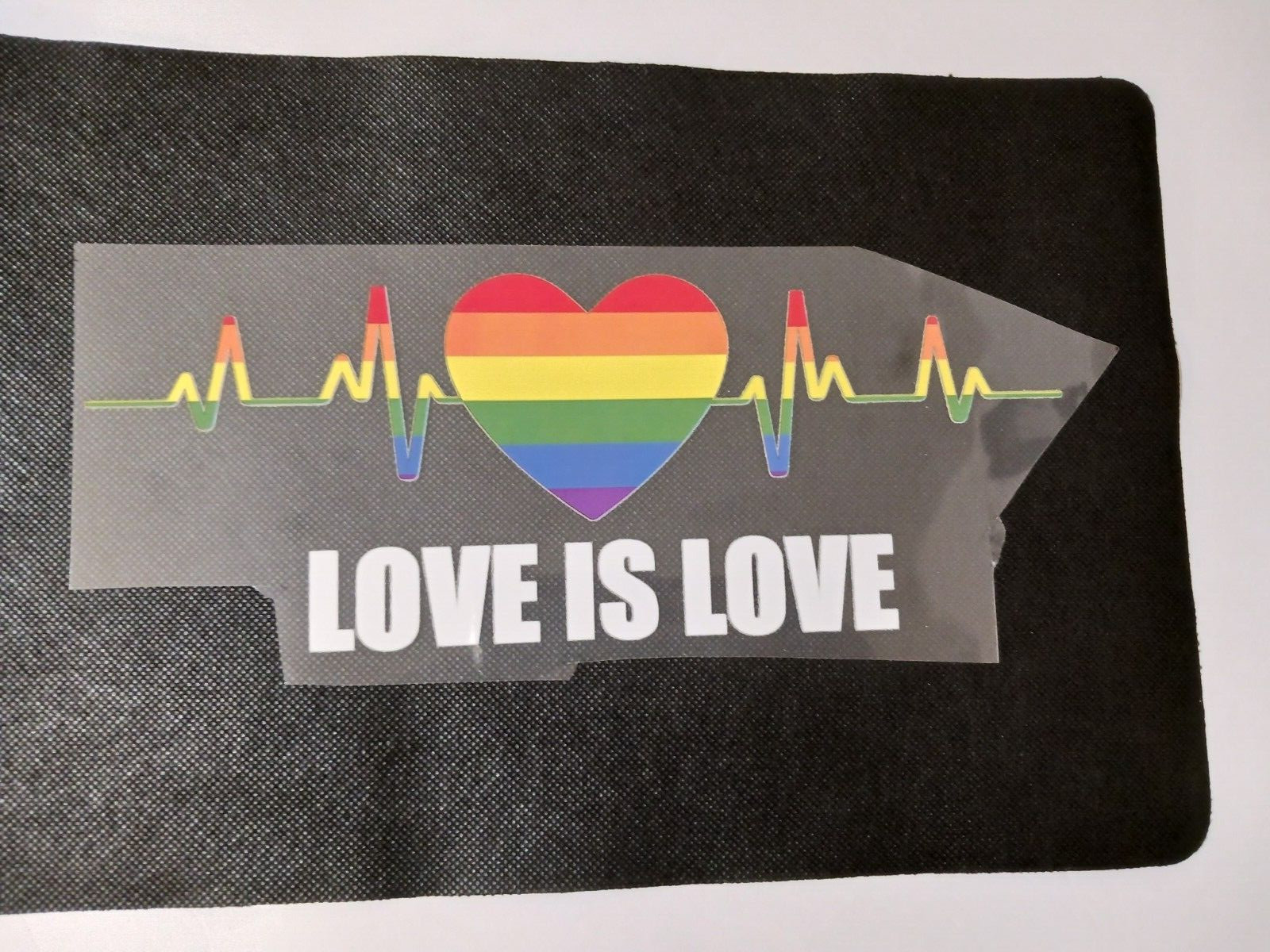 LGBTQ Love is Love Pride Sublimations Stickers Easy to Iron On T-shirt (3 Pack)