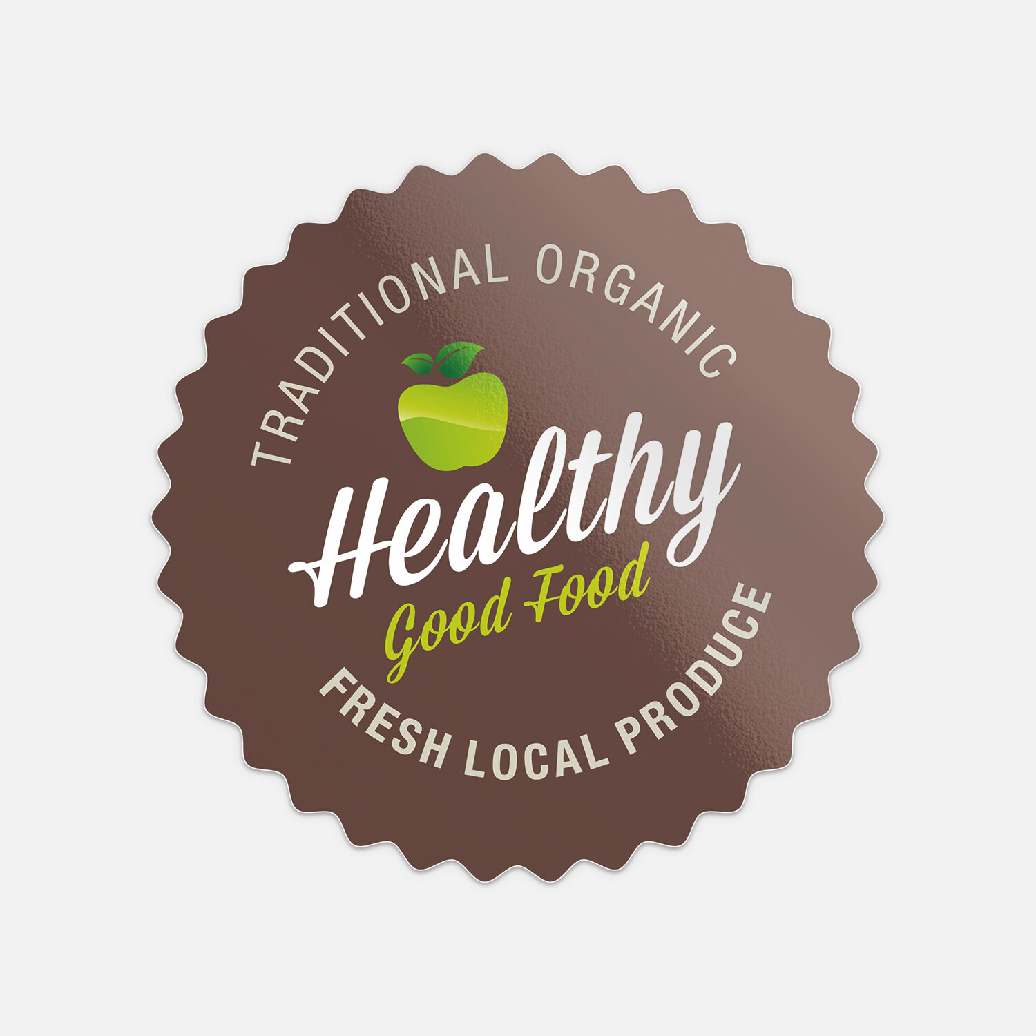 Healthy Traditional Organic Food Stamp Vinyl Sticker Decal