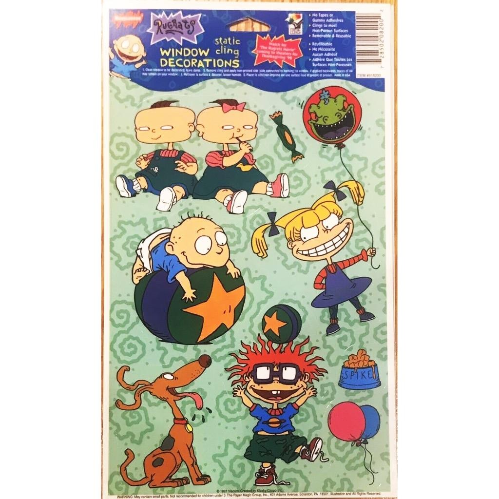 Rugrats Static Window Cling Decorations Nickelodeon Vintage 1 Sheet Per Package