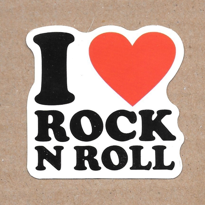 I Love Rock N Roll Vinyl Sticker Die Cut Music Decal Journal Scrapbook Gift