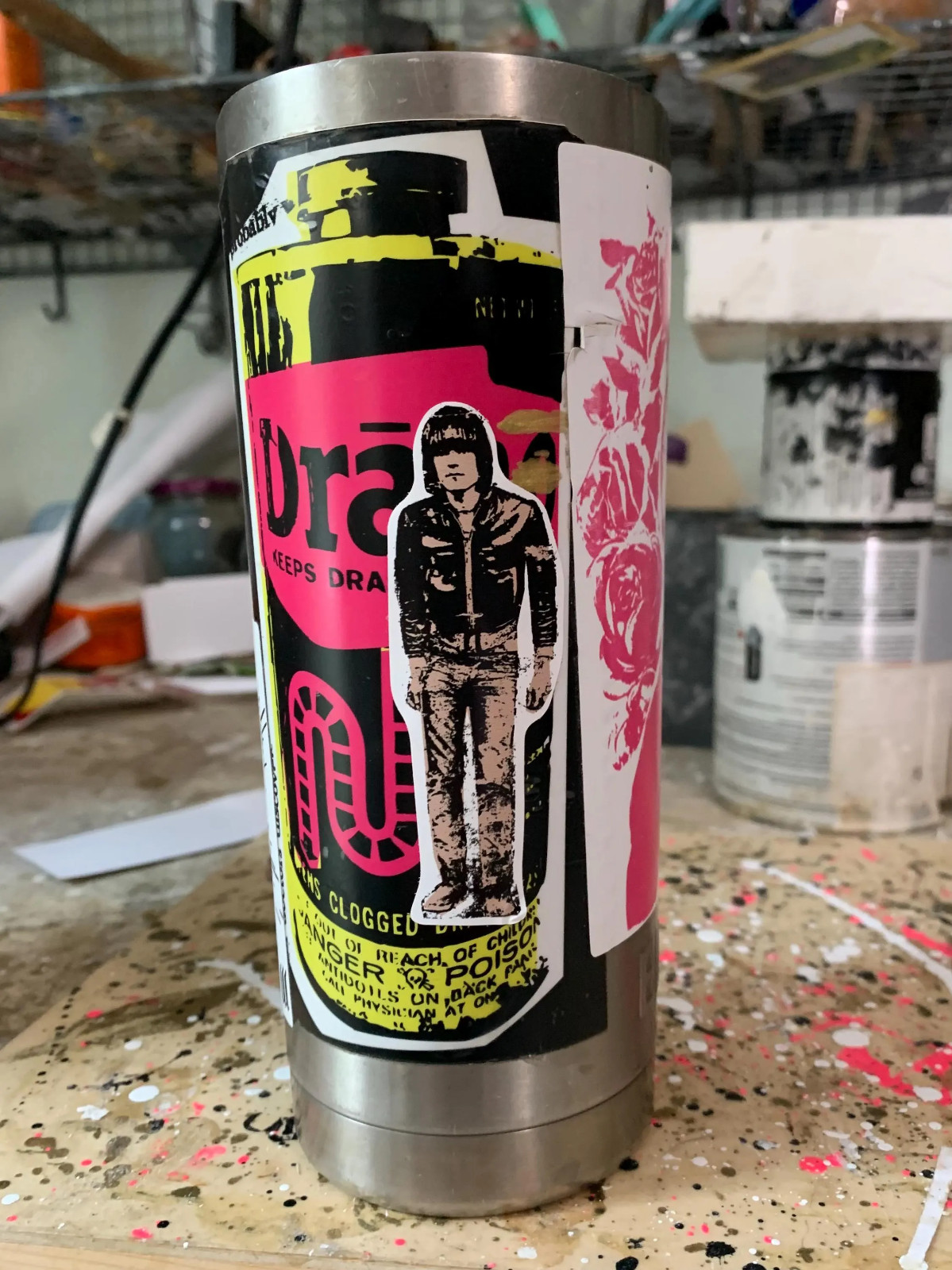 Dee Dee Ramone Vinyl Sticker – Original Punk Art (3.25in x 1.25in)