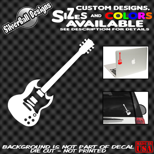 Gibson SG Guitar Custom Vinyl sticker Phone Laptop Car Window Fender Epiphone